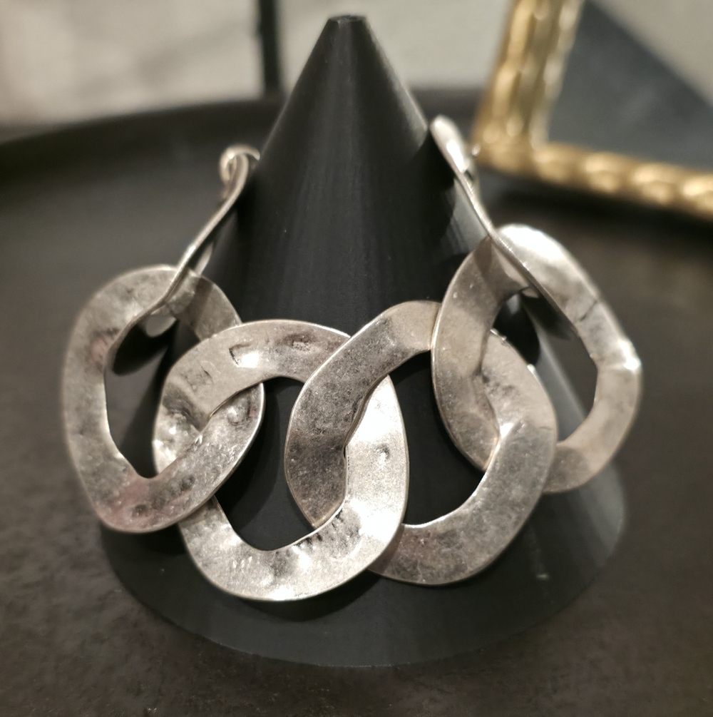 Mid Century Modern Chunky Chain Link Bracelet - Picture 3 of 4